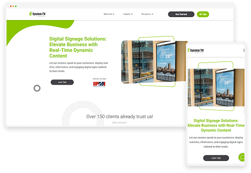 Site web vitrine System TV